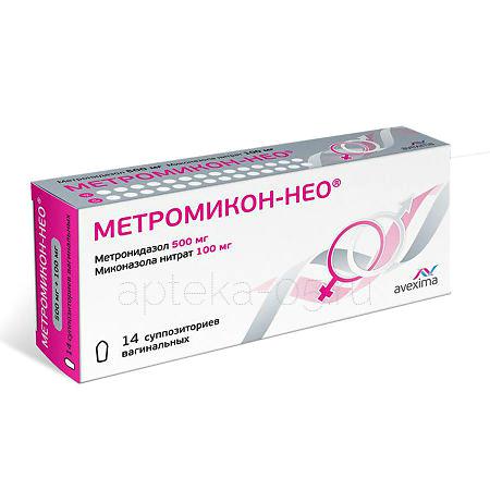 Метромикон-Нео супп ваг 500 мг+100 мг № 14