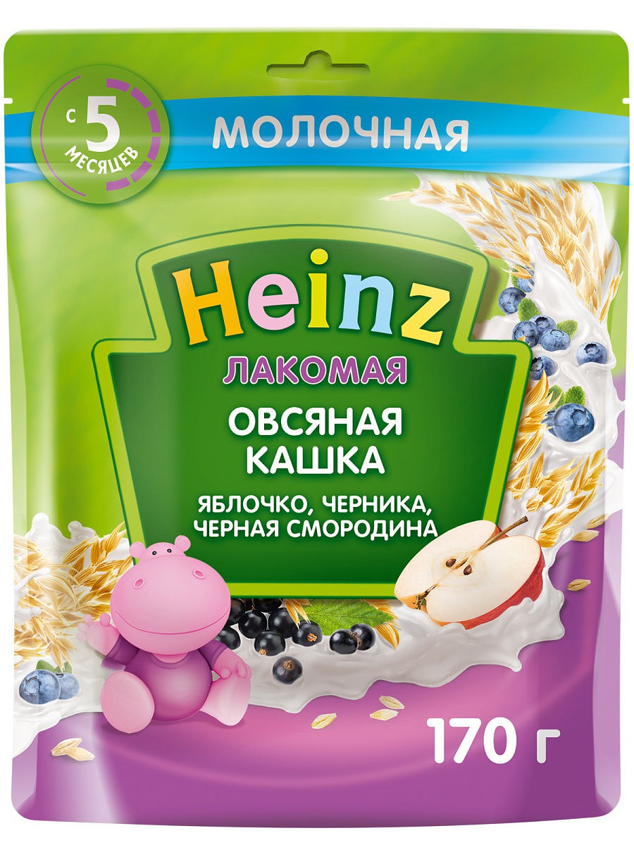Heinz Лакомая Каша Овсяная яблоко-черника-смородина 170 г
