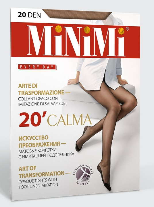 Колготки Minimi Calma 20 с имитацией подследника (4, Caramello)