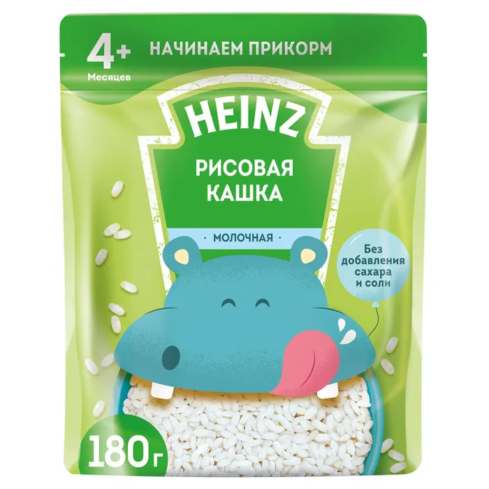 Heinz Каша (мол) Рисовая с Омега-3 180 г