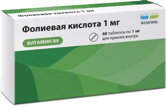 Фолиевая кислота Реневал тб 1 мг № 60