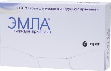 Эмла крем 5% 5 г № 5 (Ресифарм)