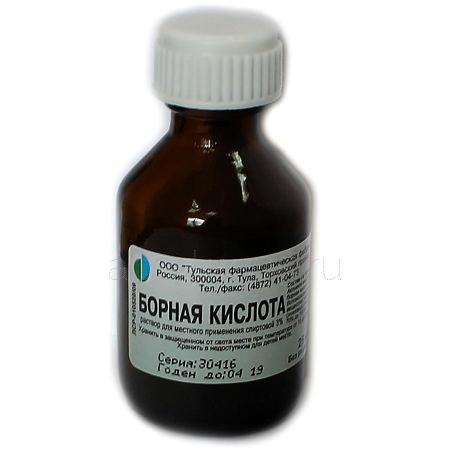 Борная кислота спиртовой р-р 3% фл 25 мл (Тульская ФФ)