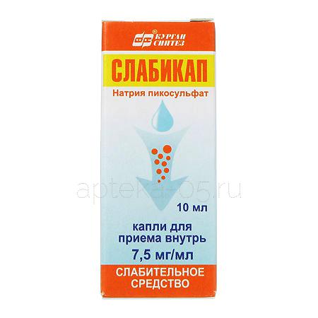 Слабикап капли 7,5 мг/мл 10 мл