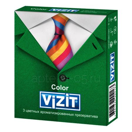 Презервативы Vizit  Color (цветные/ароматизированные) №  3