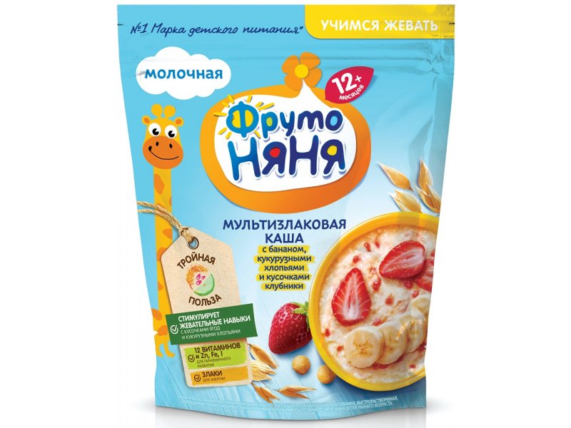 Фруто Няня Каша безмолочная Мультизлаковая 200 г