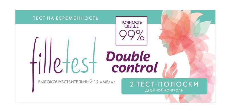 Тест "Филлитест Дабл контрол" для определения беременности № 2