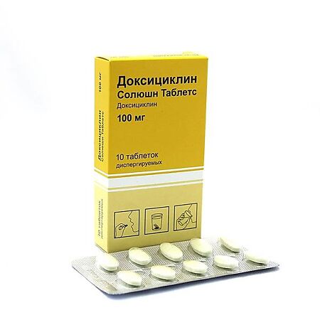 Доксициклин Солюшн Таблетс дисп.тб 100 мг № 10 (Озон)