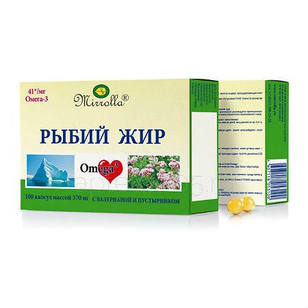 Рыбий жир (валериана, пустырник) капс № 100 (Миролла)
