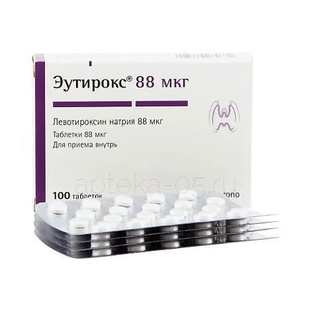 Эутирокс тб  88 мг № 100