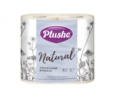 Plushe Туалетная бумага Natural 3 сл. №4