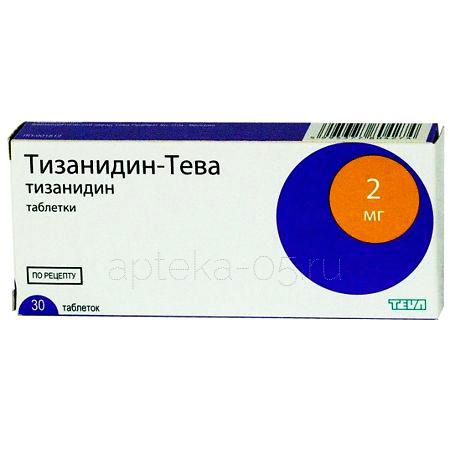 Тизанидин-Тева тб 2 мг № 30