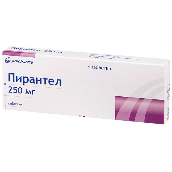 Пирантел тб 250 мг № 3 (Оксфорд)
