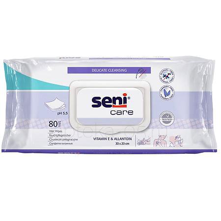 Салфетки Seni Care влажные № 80 с витамином Е