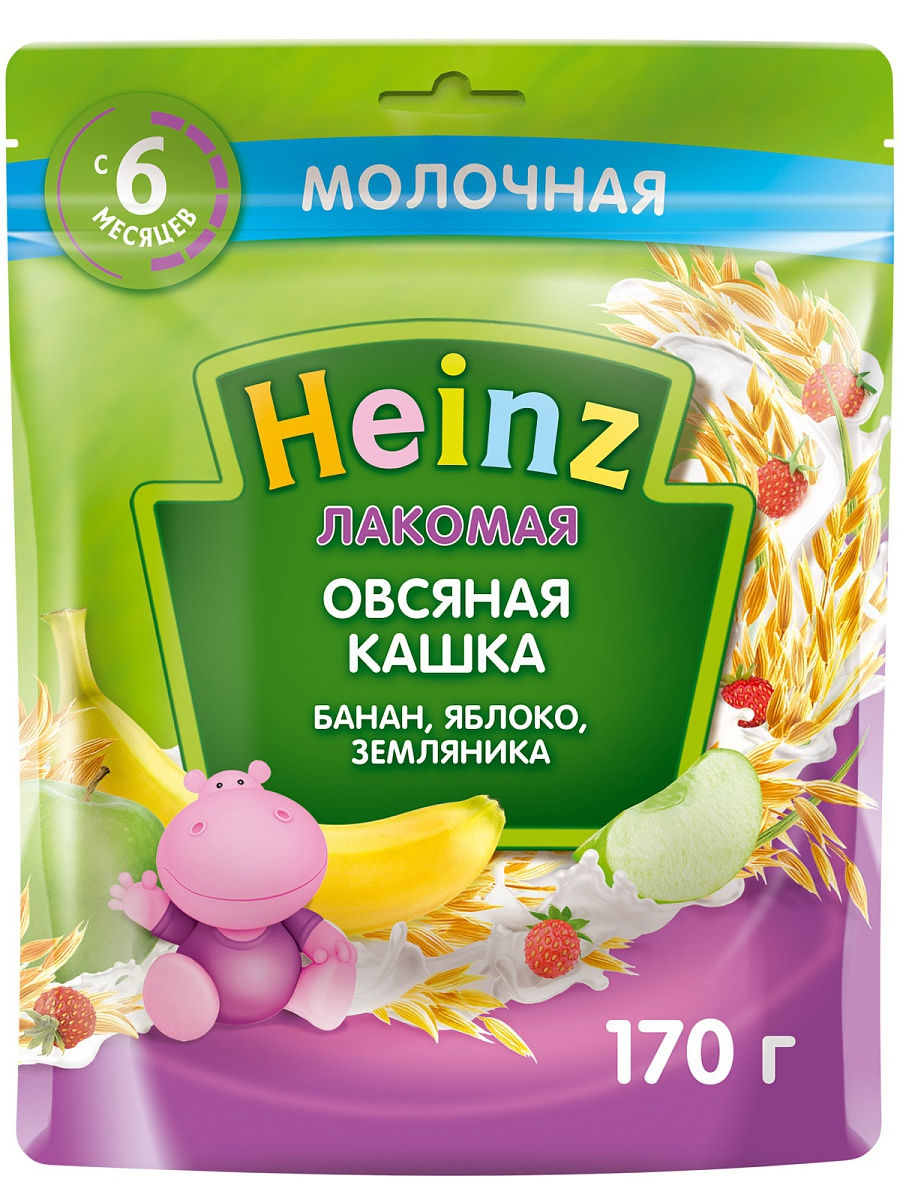 Heinz Лакомая Каша Овсяная банан-яблоко-земляника 170 г