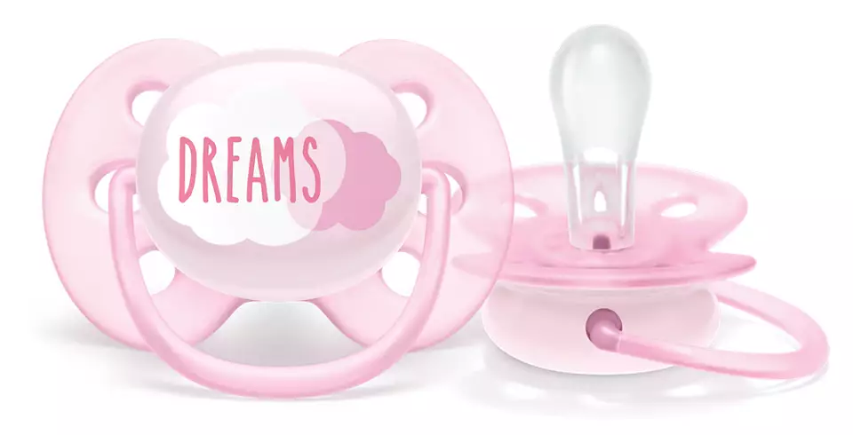 Авент Пустышка Ultra Soft сил (0-6 мес) Dreams для девочки (SCF 527/01, SCF092/03)