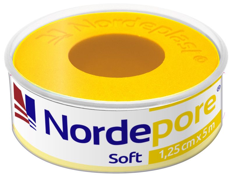 Лейкопластырь Нордепор Софт фиксирующий нетканый 1,25х5м