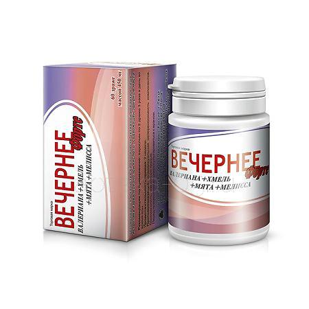 Вечернее Форте (Валериана+Хмель+Мята+Мелисса) др №  60