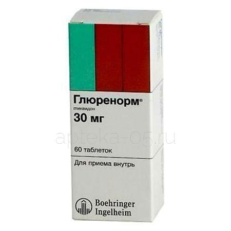 Глюренорм тб 30 мг № 60