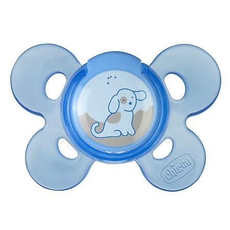 Chicco Пустышка Physio Comfort 1шт 0 мес+ силикон,"Собачка" 0123