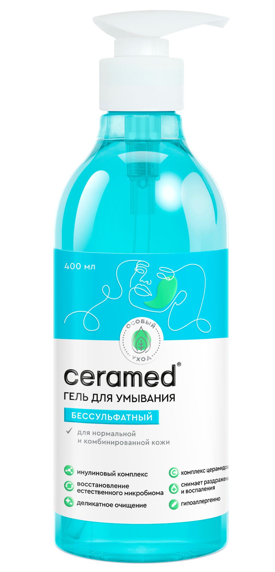 Ceramed гель для умывания бессульфатный 400 мл
