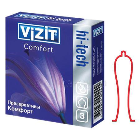 Презервативы Vizit Hi-tech  Comfort (оригинальной формы) №  3