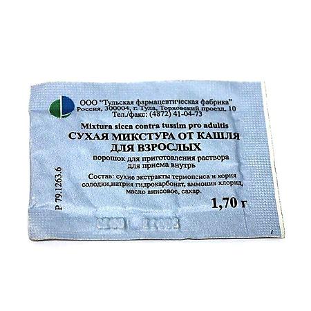Микстура от кашля пак 1,7 г (взрослая) (Тульская ФФ)