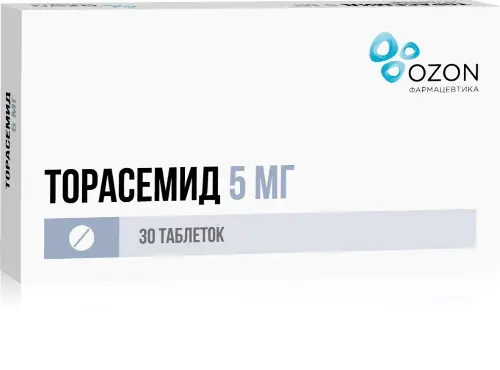 Торасемид тб  5 мг № 30 (Озон)