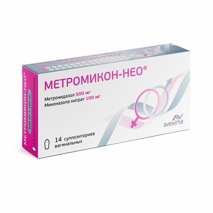 Метромикон-Нео супп ваг 500 мг+100 мг № 14