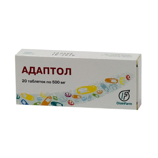 Адаптол тб 500 мг № 20 (Олайнфарм)