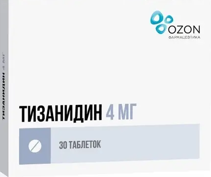 Тизанидин тб 4 мг № 30 (Озон)