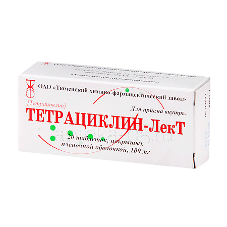 Тетрациклин-Лект тб 100 мг № 20 (Тюменский ХФЗ)