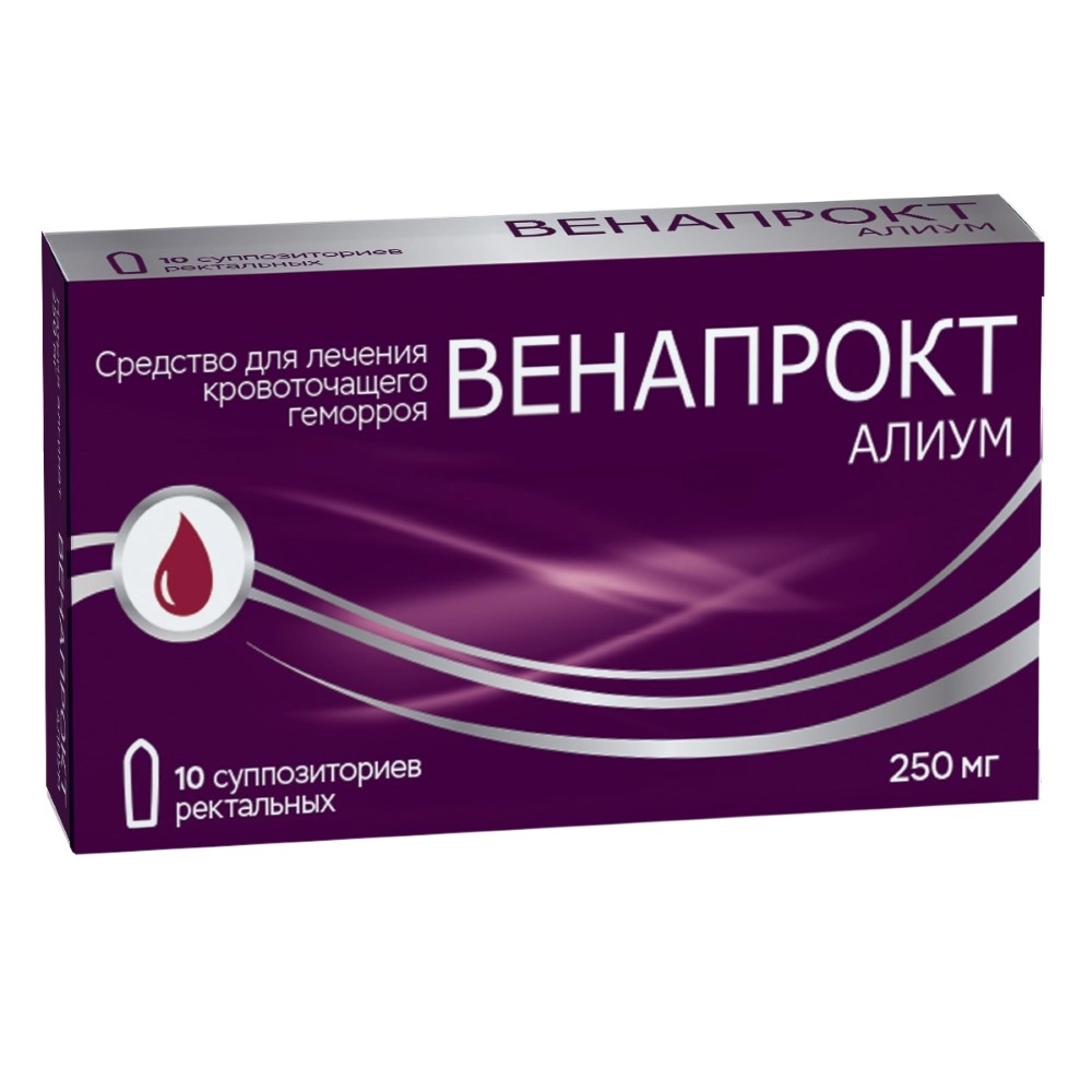 Венапрокт-Алиум супп.рект 250 мг № 10