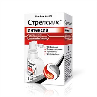 Стрепсилс Интенсив спрей (вишня/мята) 15 мл