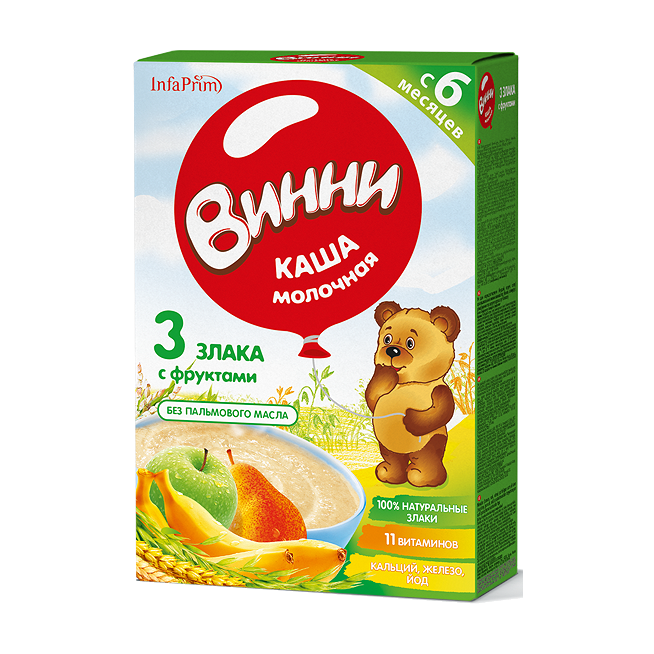 Винни Каша 200 г 3 злака с фруктами