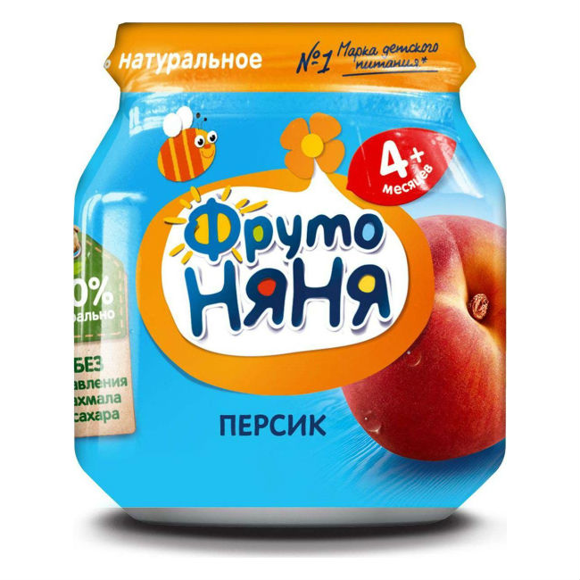 Фруто Няня Пюре Яблоко персик 100 г