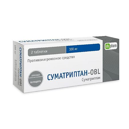 Суматриптан-OBL тб  100 мг № 2