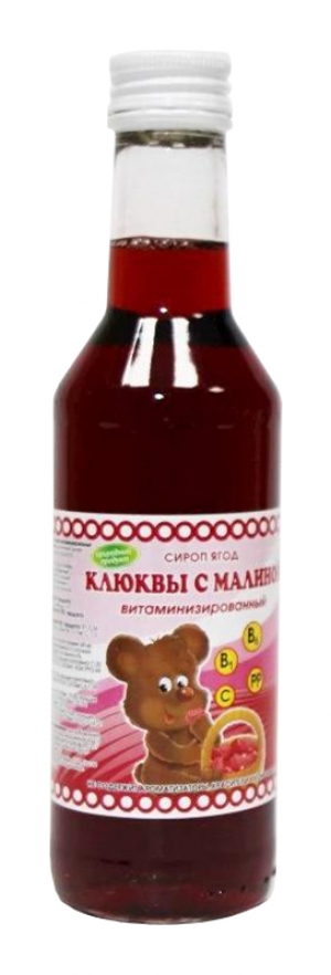 Клюквы и малины сироп 250 мл