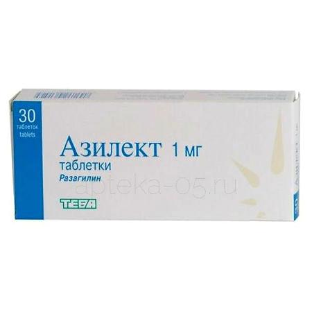 Азилект тб 1 мг № 30 (Тева)