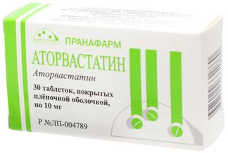 Аторвастатин тб 10 мг № 30 (Пранафарм)