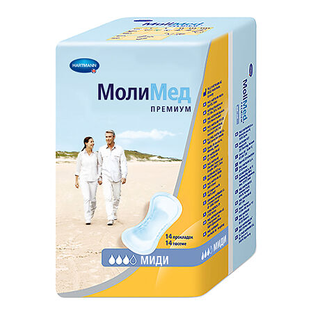 Хартманн Прокладки Molimed Premium Midi 467 мл № 14 для урологических больных