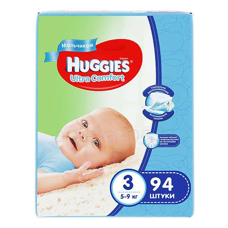 Huggies Подгузники Ультра Комфорт 3 (5-9 кг) № 94 для мальчиков