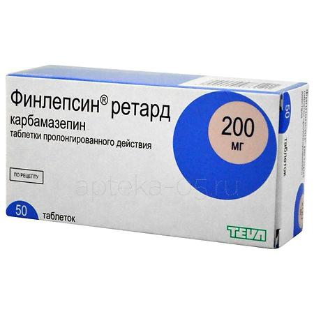 Финлепсин ретард тб 200 мг № 50 (Тева)