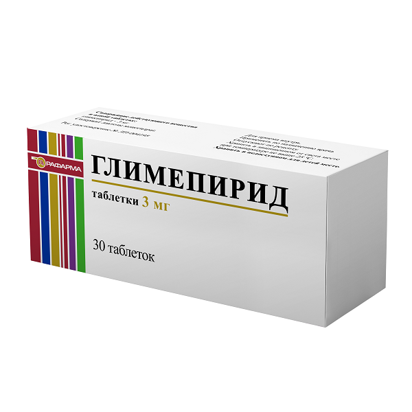 Глимепирид тб 3 мг № 30 (Рафарма)