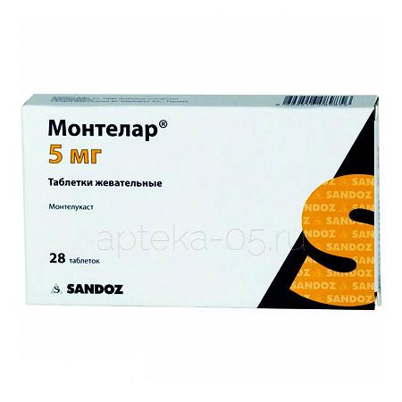 Монтелар жев.тб 5 мг № 28