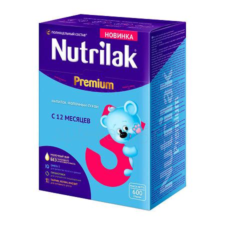 Нутрилак Премиум 3 молочная смесь с пребиотиками (12+ мес) 600 гр