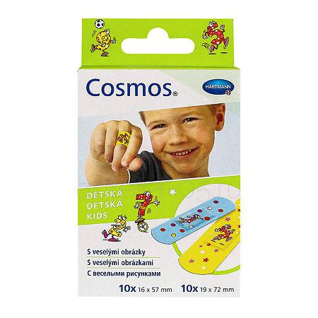Хартманн Лейкопластырь "Cosmos" kids для детей с рисунком 20шт 2 размера