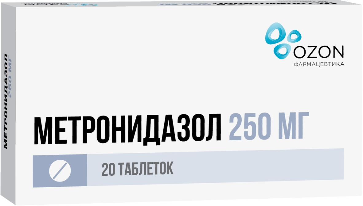 Метронидазол тб 250 мг № 20 (Озон)