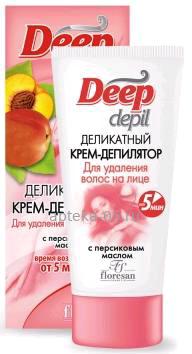 Флоресан126 Крем-депил делик-й для лица с маслом персика 50 мл