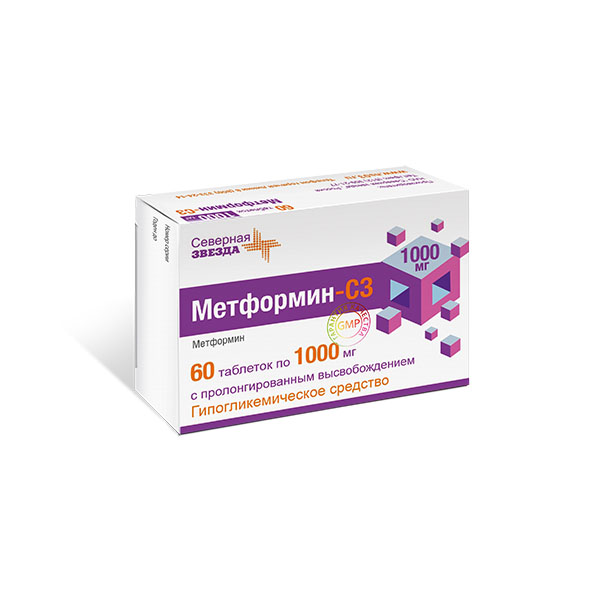 Метформин-СЗ тб 1000 мг № 60